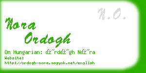 nora ordogh business card